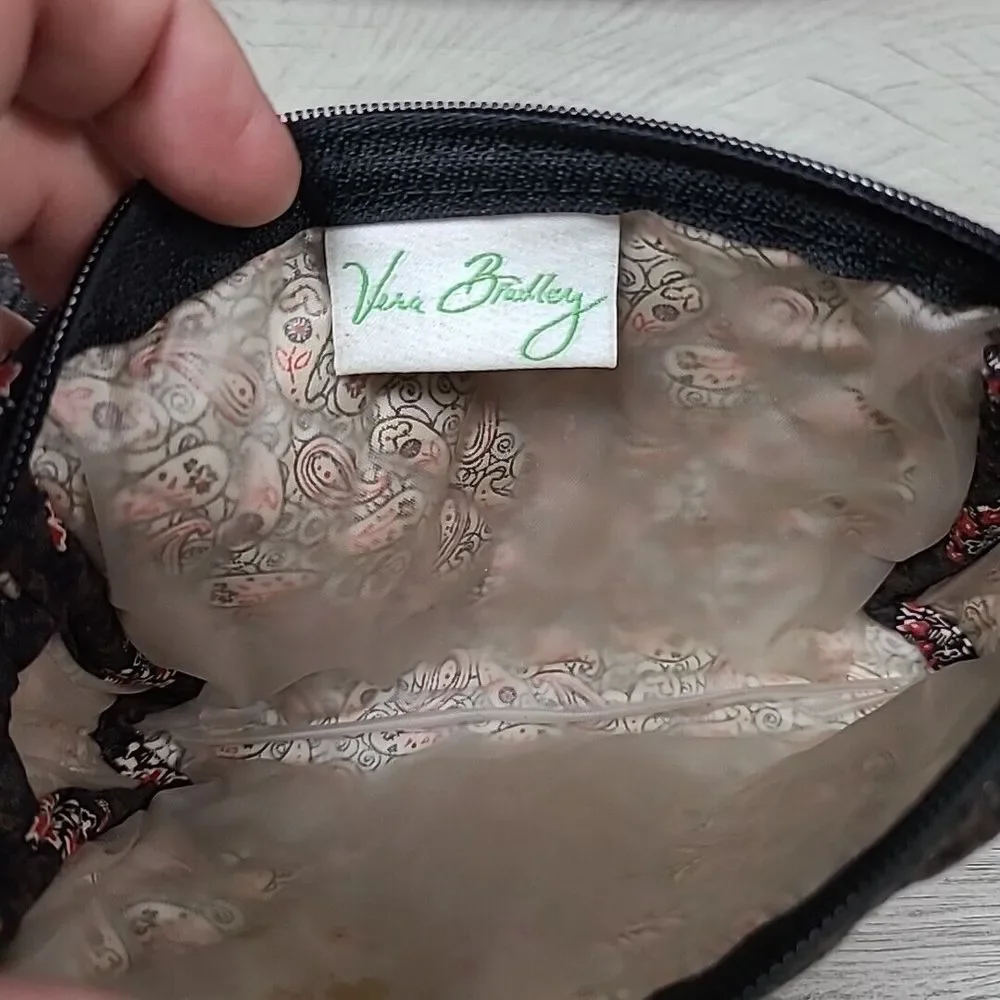 Vera Bradley Fall 2006 Houndstooth Brown Purse Bag Wallet Makeup Bag 3-piece - Picture 7 of 12